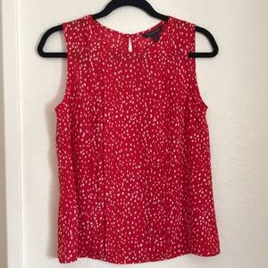 Banana Republic Double pleated red top